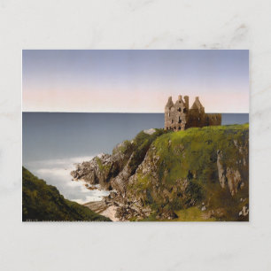 Vintage Dunskey Castle Schottland Postkarte