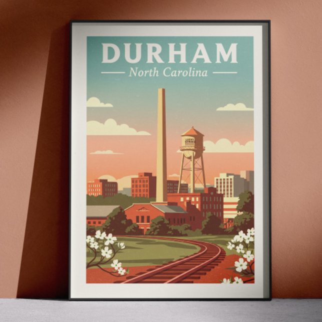 Vintage Durham North Carolina Poster (Von Creator hochgeladen)