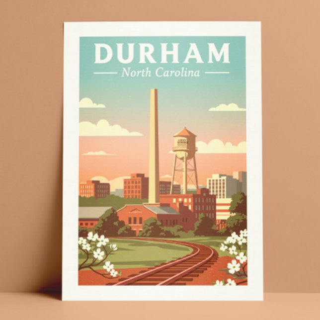 Vintage Durham North Carolina Postkarte (Von Creator hochgeladen)