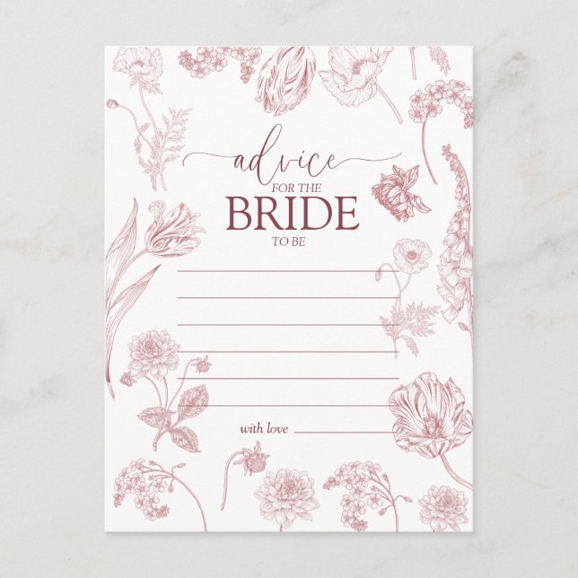 Vintage Dusty Rose Blumenberater Postkarte (Vorderseite)