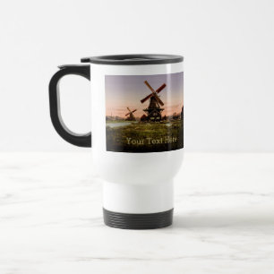 Vintage Dutch Windmills tasses personnalisées