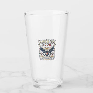 Vintage Eagle America 1776 Patriotisch Glas