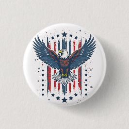 Vintage Eagle Patriotic Button
