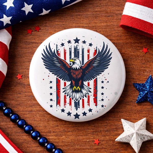 Vintage Eagle Patriotic Button (Von Creator hochgeladen)