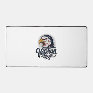Vintage Eagle Veteran Patriotic Shirt Design_1 Schreibtischunterlage