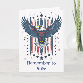 Vintage Eagle Vote Reminder Karte