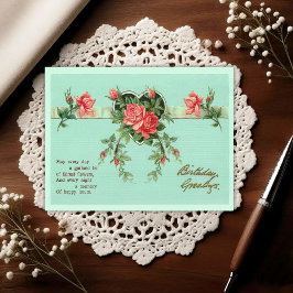 Vintage Early 1900's Birthday Greeting Postcard Postkarte