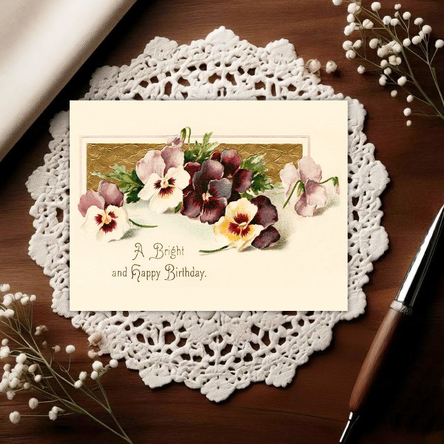 Vintage Early 1900's Birthday Greeting Postcard Postkarte (Von Creator hochgeladen)