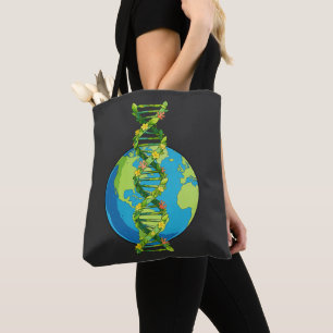 Vintage-Earth-Day-DNA-Natur-Illustration Tasche