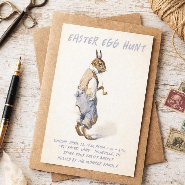 Vintage Easter Bunny Invitation - Easter Egg Hunt Einladung (Von Creator hochgeladen)