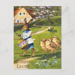 Vintage Easter Bunny Postcard Feiertagspostkarte