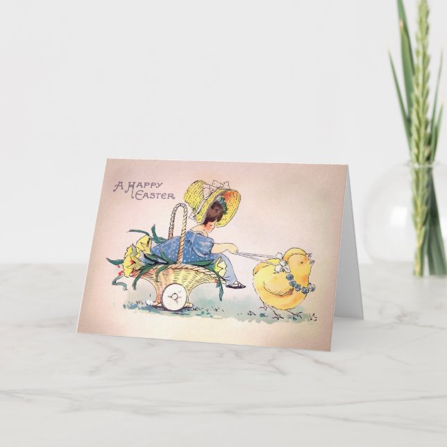 Vintage Easter Card Feiertagskarte (Vorderseite)