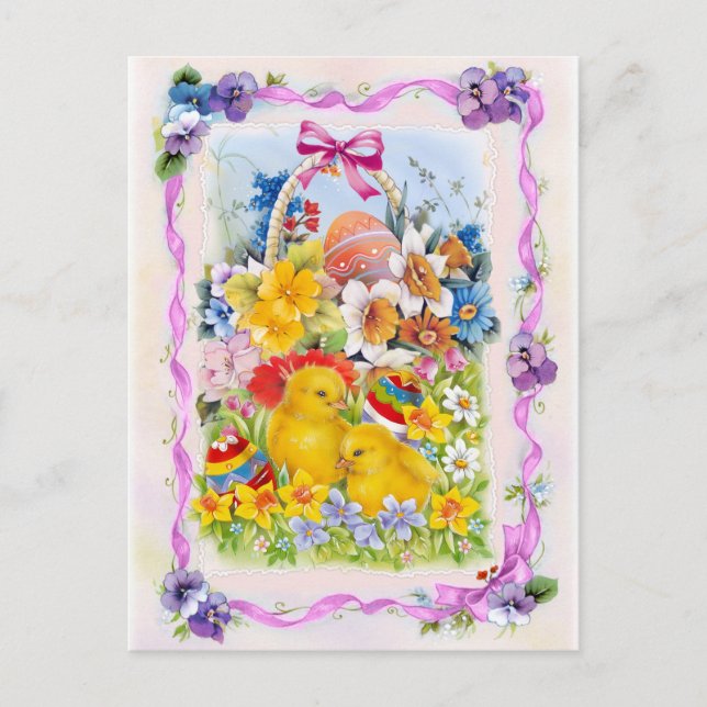 Vintage easter card feiertagspostkarte (Vorderseite)