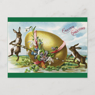 Vintage Easter Greeting Feiertagspostkarte