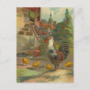Vintage Easter Greetings Feiertagspostkarte