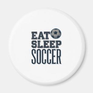 Vintage Eat Sleep Fußball-Shirt-Design (2)_1 Magnet