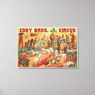 Vintage-Eddy-Brothers-Zirkusposter Leinwanddruck