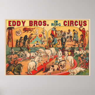 Vintage Eddy Brothers Zirkusposter Poster
