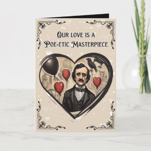 Vintage Edgar Allan Poe Valentinstag Karte