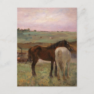 Vintage Edgar Degas Pferde auf einer Wiese Postkarte