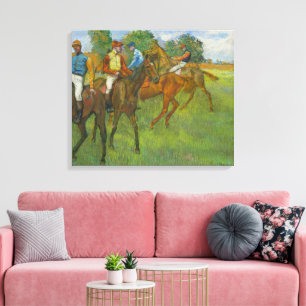 Vintage Edgar Degas Vor dem Rennen Pferdekunst Leinwanddruck