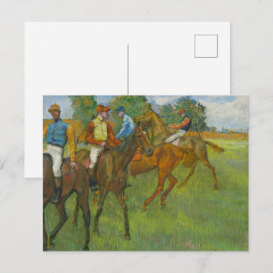 Vintage Edgar Degas Vor dem Rennen Pferdekunst Postkarte
