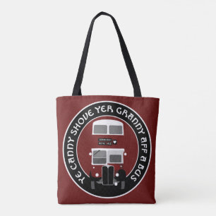 Vintage Edinburgh Doppeldecker-Bustasche Tasche