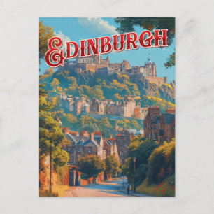 Vintage Edinburgh Postkarte