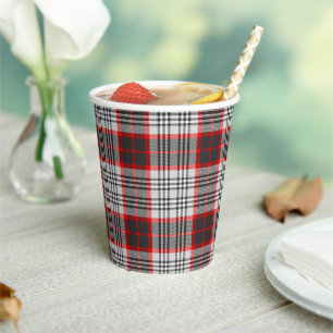 Vintage Edinburgh Regional Scottish Plaid Pappbecher