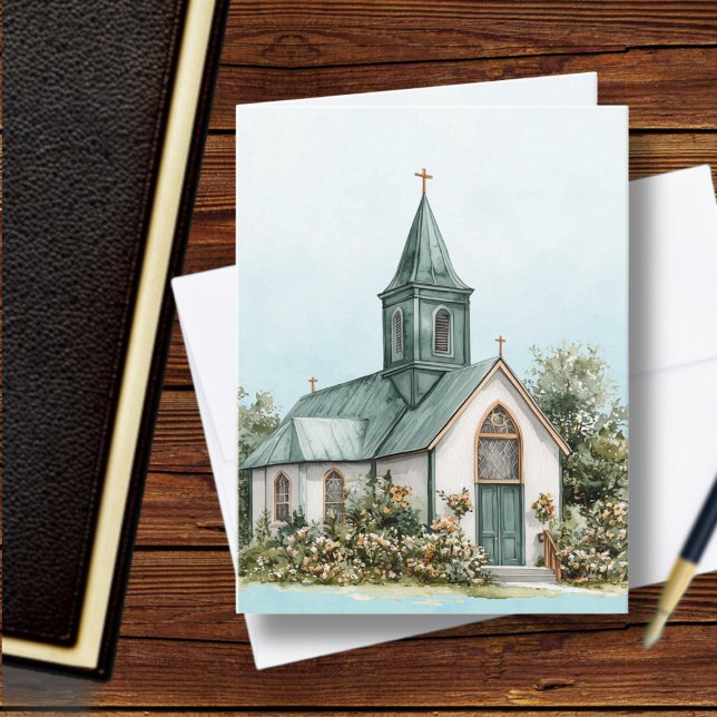 Vintage Église Bible Verse Bleu (Créateur téléchargé)