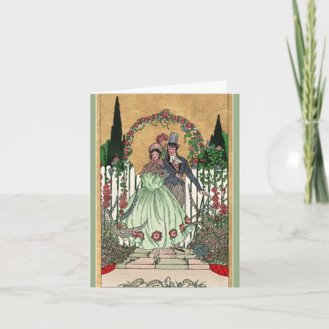 Vintage Ehe, Hochzeitskarte Karte (Vorderseite)