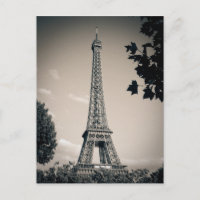 Vintage Eiffelturm-Brautabschiedsspiel-Postkarte