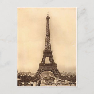 Vintage Eiffelturm Design Postkarte