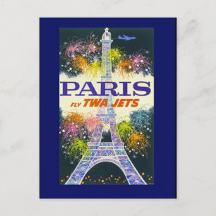 Vintage Eiffelturm in Paris Frankreich Postkarte