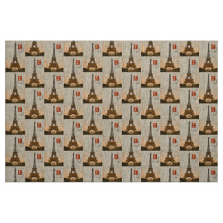 Vintage Eiffelturm Naturstoffe Stoff