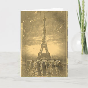 Vintage Eiffelturm Paris #3- Grußkarten Karte