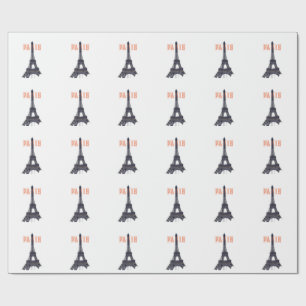Vintage Eiffelturm Paris Europa Reise Foto Geschenkpapier