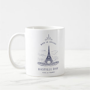 Vintage Eiffelturm zum Bastillesturm Kaffeetasse