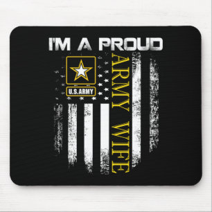 Vintage - Eine stolze Armee-Ehefrau mit einem amer Mousepad