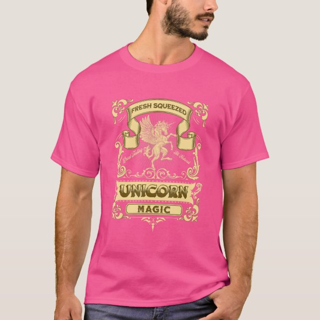 Vintage Einhornkryptozoologie T-Shirt (Vorderseite)