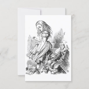 Vintage-Einladung Alice im Wunderland Einladung