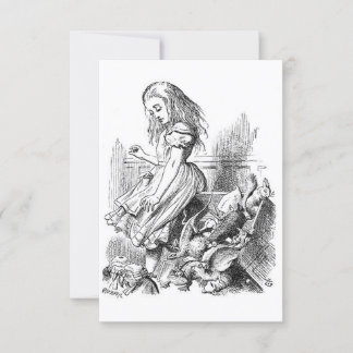 Vintage-Einladung Alice im Wunderland Einladung