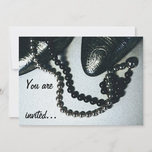 Vintage Einladung Hollywood-Glamours (Vorderseite)