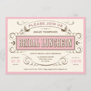 Vintage Einladung von Bridesmaid Luncheon