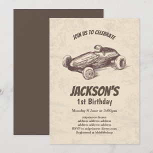 Vintage Einladung zum Rennen