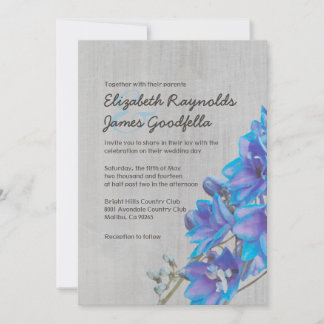 Vintage Einladung zur Hochzeit in Larkspur