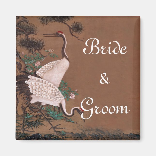 Vintage Einladungen für Hochzeiten in Japan Magnet (Vorne)