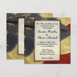 Vintage Einladungen zu Hochzeiten unter amerikanis