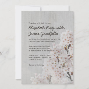 Vintage Einladungen zur Hochzeit von Kirsch