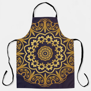 Vintage-Einladungskarte mit Mandala-Muster. Dekor Schürze